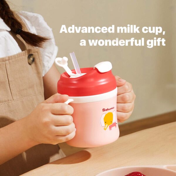 Sakumini Botol Susu Stainless Steel Milk Cup Gelas Hisap - Image 2