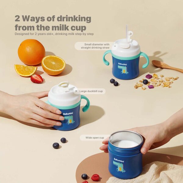 Sakumini Botol Susu Stainless Steel Milk Cup Gelas Hisap - Image 4