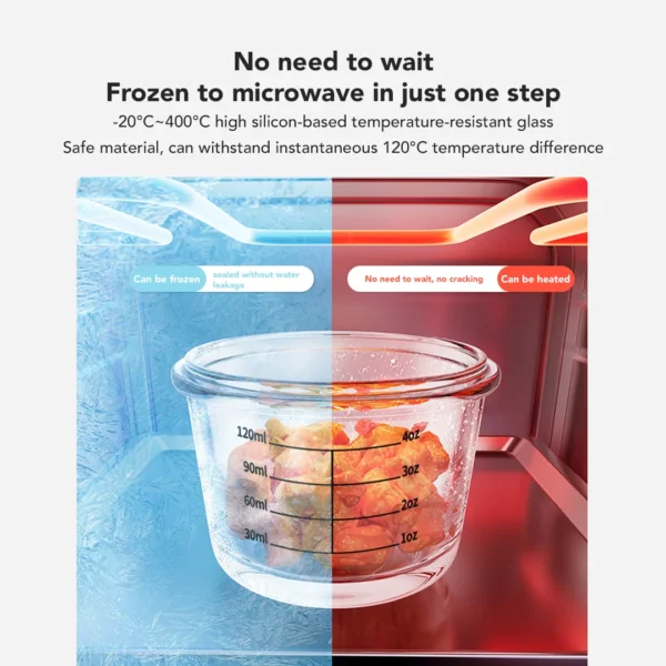 Sakumini Food Container Glass Storage Jar Bowl Wadah Gelas Kaca Mpasi Bayi - Image 4