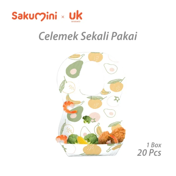 Sakumini Disposable Bib Slaber Celemek Tatakan Air Liur Bayi Anak