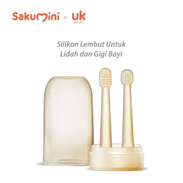 Sakumini Silicone Toothbrush Tongue Cleaner Sikat Gigi Lidah Bayi
