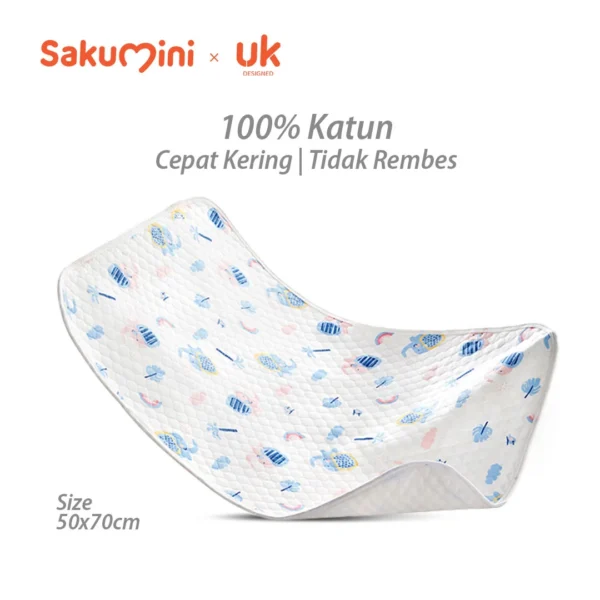Sakumini Perlak Organik Bayi Alas Tatakan Ompol Cot Sheet Baby