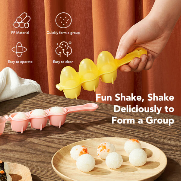 Sakumini Rice Ball Shaker Bento Cetakan Nasi Bulat Bola Bpa Free - Image 3