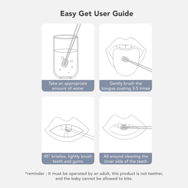 Sakumini Silicone Toothbrush Tongue Cleaner Sikat Gigi Lidah Bayi - Image 2