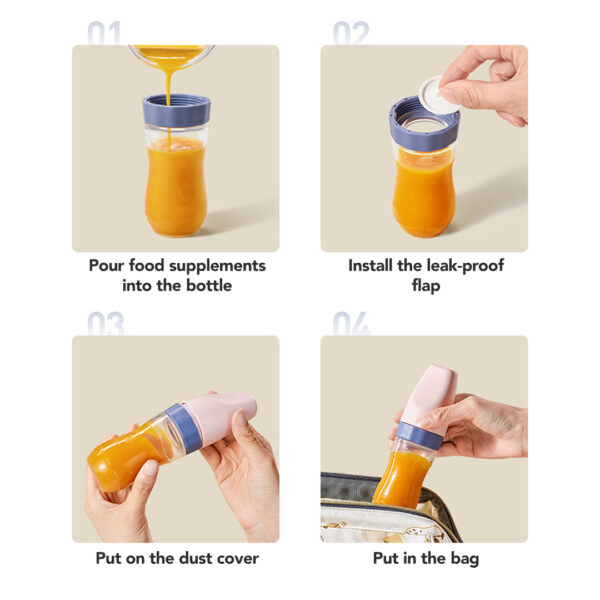 Sakumini Squeeze Spoon Feeder Silicone Botol Sendok Makan Mpasi Bayi - Image 2
