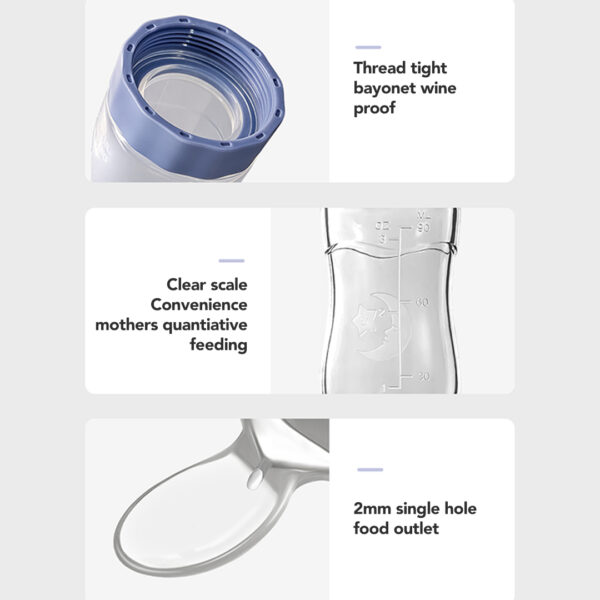 Sakumini Squeeze Spoon Feeder Silicone Botol Sendok Makan Mpasi Bayi - Image 4