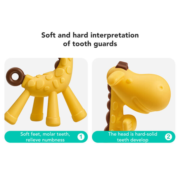 Sakumini Silicone Teether Giraffe Mainan Gigitan Bayi - Image 2
