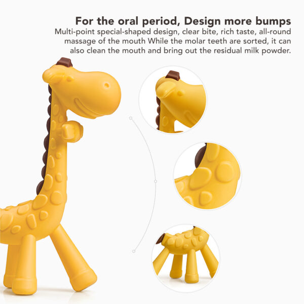 Sakumini Silicone Teether Giraffe Mainan Gigitan Bayi - Image 4
