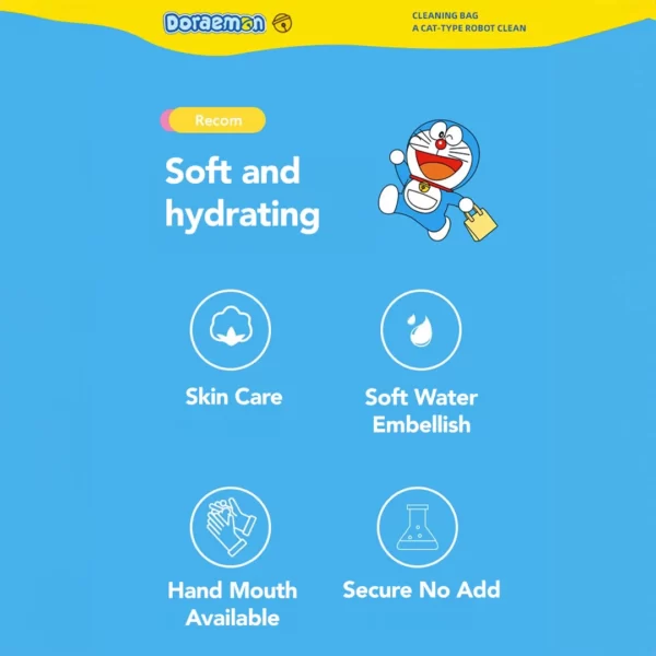 Sakumini Doraemon Tisu Basah Bayi Wet Tissue Baby Wipes Hand Mouth - Image 3