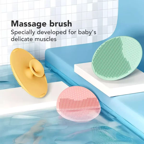 Sakumini Silicone Hair Shampoo Massage Brush Sikat Pijat Keramas Rambut Bayi - Image 4