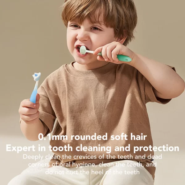 Sakumini Three Sided Kids Soft Bristle Toothbrush Sikat Gigi Tiga Sisi Anak - Image 4