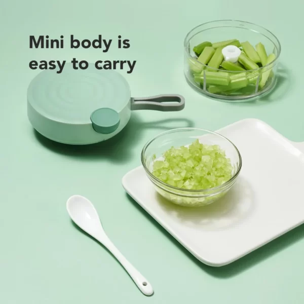 Sakumini Chopper Grinder Manual Blender Tarik Penggiling Penghalus Makanan - Image 3