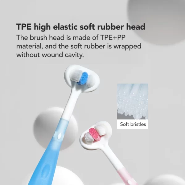Sakumini Three Sided Kids Soft Bristle Toothbrush Sikat Gigi Tiga Sisi Anak - Image 3
