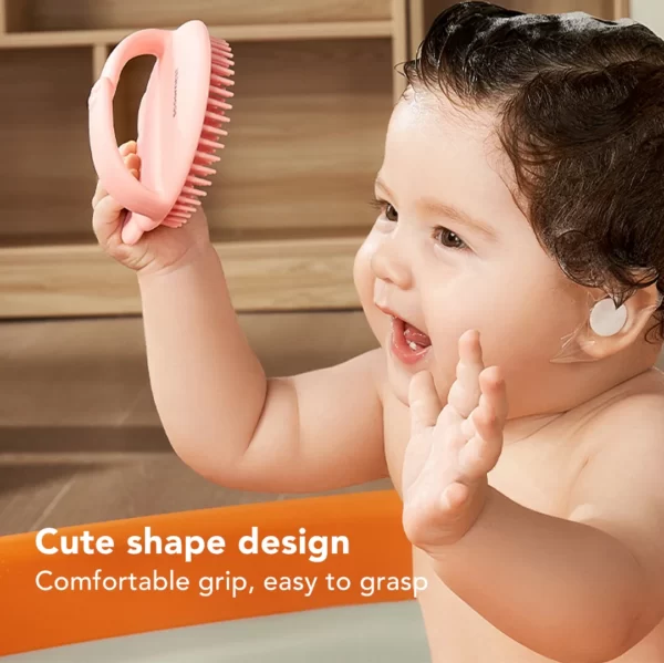 Sakumini Silicone Baby Bath Hair Brush Sisir Sikat Pijat Keramas Rambut Anak - Image 2