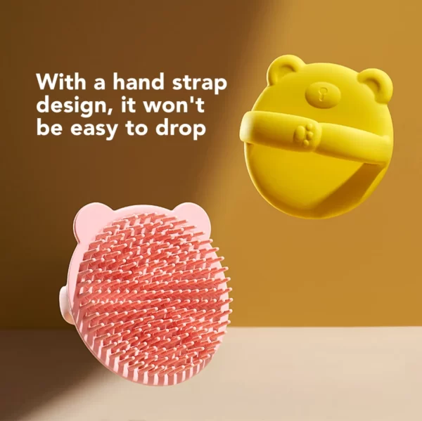 Sakumini Silicone Baby Bath Hair Brush Sisir Sikat Pijat Keramas Rambut Anak - Image 4
