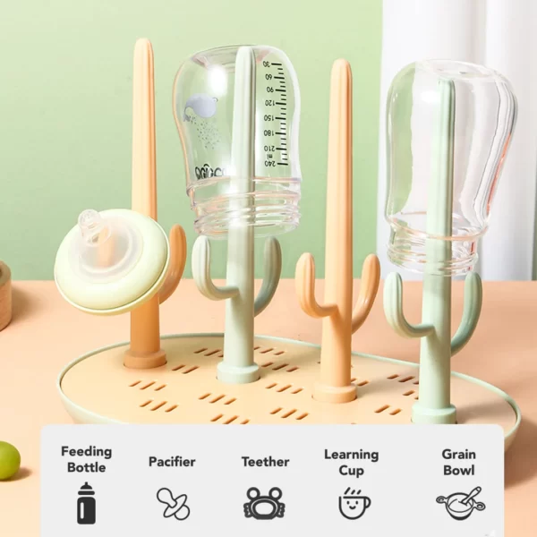 Sakumini Baby Bottle Drying Rack With Tray Rak Pengering Botol Bayi - Image 3