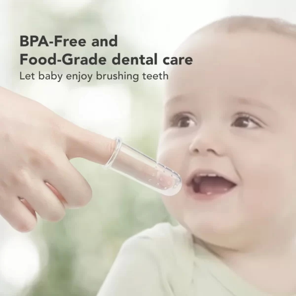 Sakumini Sikat Gigi Lidah Bayi Silikon Finger Toothbrush Silicone Baby - Image 2