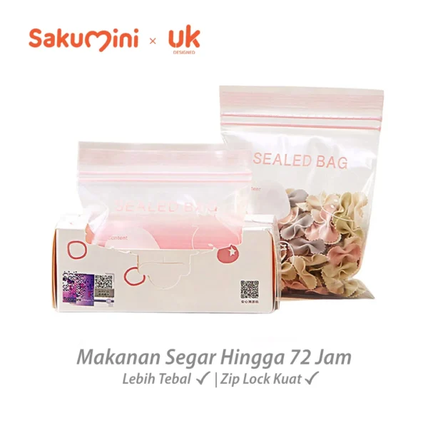Sakumini Plastic Ziplock Bag Plastik Klip Zipper Kantong Penyimpanan Makanan