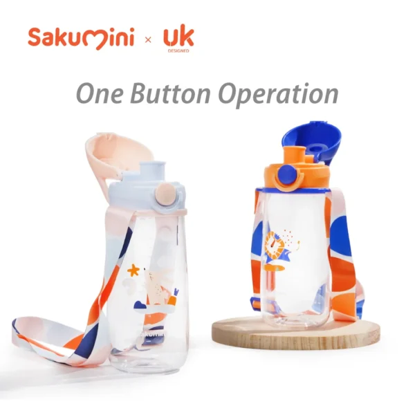 Sakumini Botol Minum Sedotan Anak Tritan Training Straw Cup