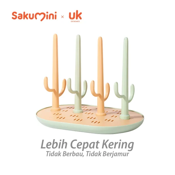 Sakumini Baby Bottle Drying Rack With Tray Rak Pengering Botol Bayi