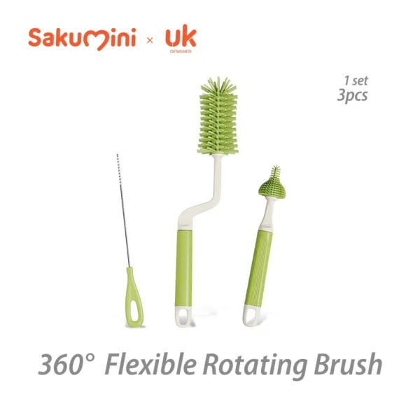 Sakumini Silicone Bottle Brush Sikat Pembersih Botol Sedotan Dot Bayi