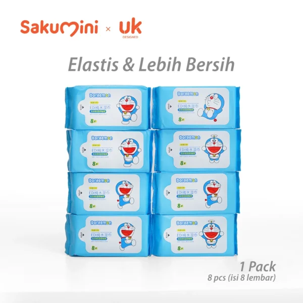 Sakumini Doraemon Tisu Basah Bayi Wet Tissue Baby Wipes Hand Mouth