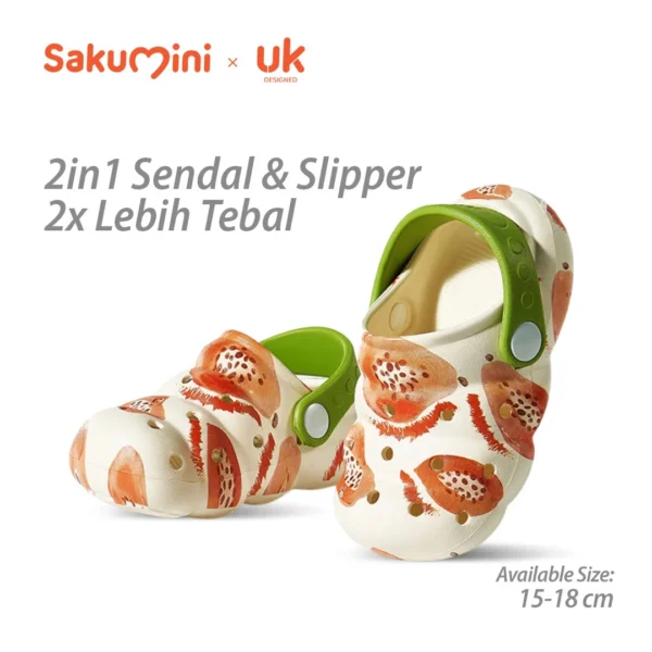 Sakumini Cartoon Slippers Sepatu Sandal Anak Anti Slip Unisex Footwear