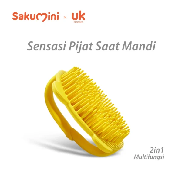 Sakumini Silicone Baby Bath Hair Brush Sisir Sikat Pijat Keramas Rambut Anak
