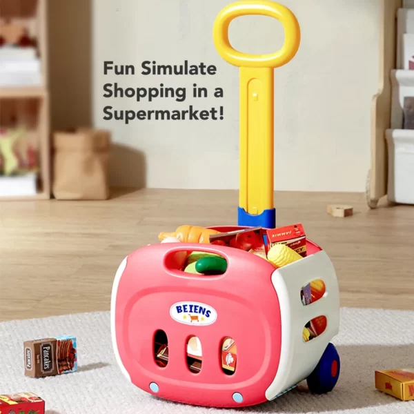 Beiens Shopping Trolley Cart Toy Mainan Troli Belanja Anak - Image 4