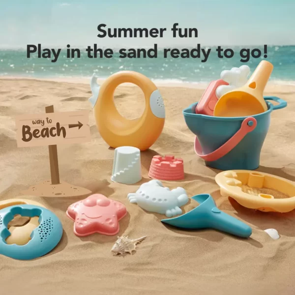 Beiens Beach Bucket Sand Kids Toys Mainan Cetakan Pasir Ember Sekop Anak - Image 2