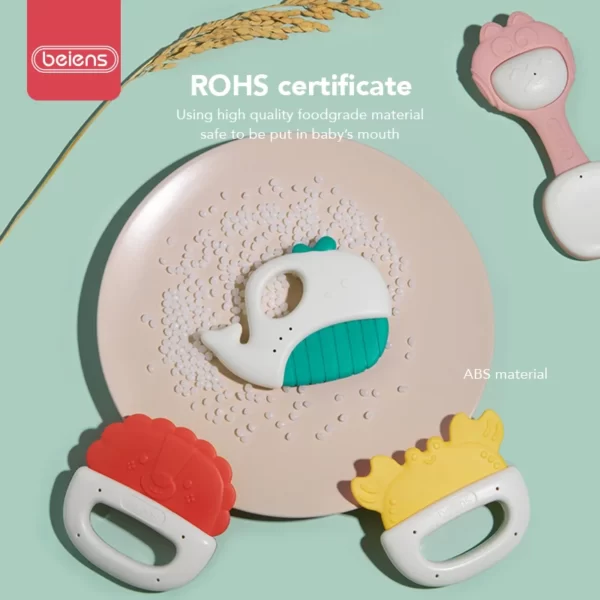 Beiens Baby Teether Mainan Gigitan Bayi Rattle Shake Toys - Image 4