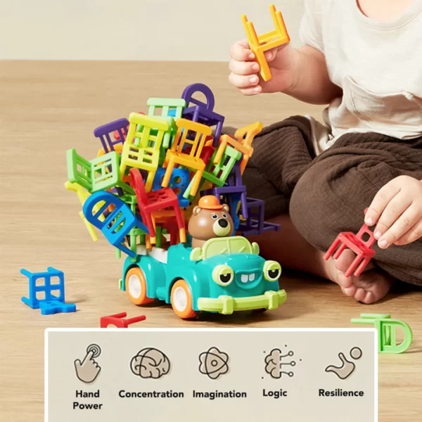 Beiens Chair Stacking Pickup Truck Toy Mainan Truk Pickup Susun Kursi - Image 2