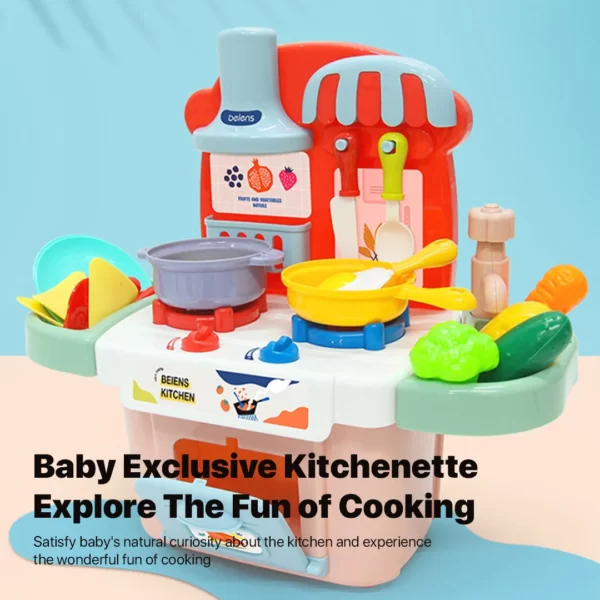 Beiens Cooking Mini Kitchen Set Toys Mainan Edukasi Masakan Anak - Image 4