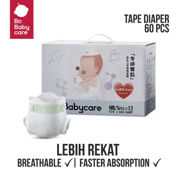 BC Babycare Popok Bayi Baby Diaper Perekat Newborn NB/S Soft Slim