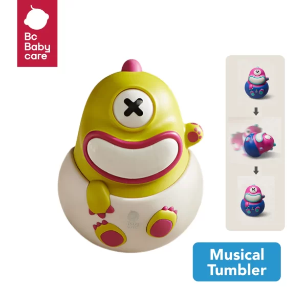 BC Babycare Mainan Edukasi Boneka Goyang Anak Bayi Tumbler Dino Rattle