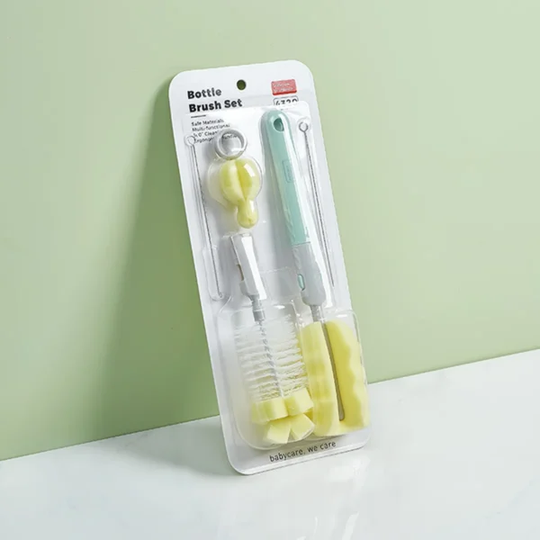 BC Babycare Sikat Pembersih Botol Bayi 5in1 Set Sponge Bottle Brush - Image 6