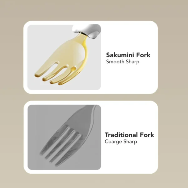 Sakumini Learning Silicone Ppsu Spoon Fork Sendok Garpu Bayi - Image 4