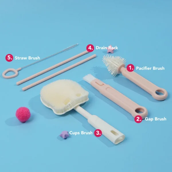Sakumini 6in1 Travel Brush Kit Bottle Cleaner Sikat Pembersih Botol Dot - Image 5