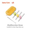 Sakumini Silicone Straw Set Sedotan Silikon Cincin Karakter Kelinci