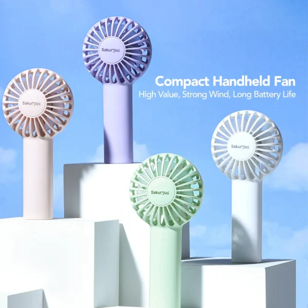 Sakumini Mini Fan Stand Portable Usb Holder Kipas Angin Travel Genggam Duduk - Image 2