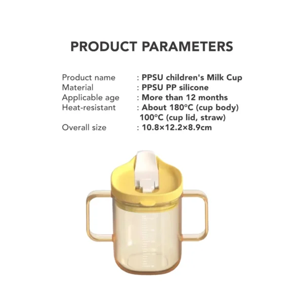 Sakumini 2in1 PPSU Training Duckbill Straw Cup Gelas Minum Sedotan Anak - Image 6