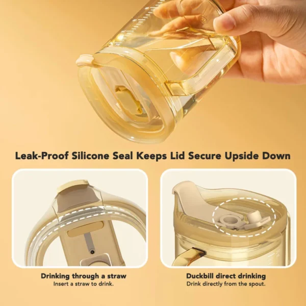 Sakumini 2in1 PPSU Training Duckbill Straw Cup Gelas Minum Sedotan Anak - Image 2