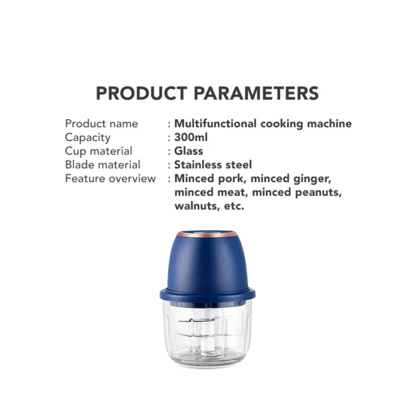 Sakumini Blender Multifungsi Chopper Grinder Pisau Stainless Steel Penggiling Penghalus Mpasi - Image 7