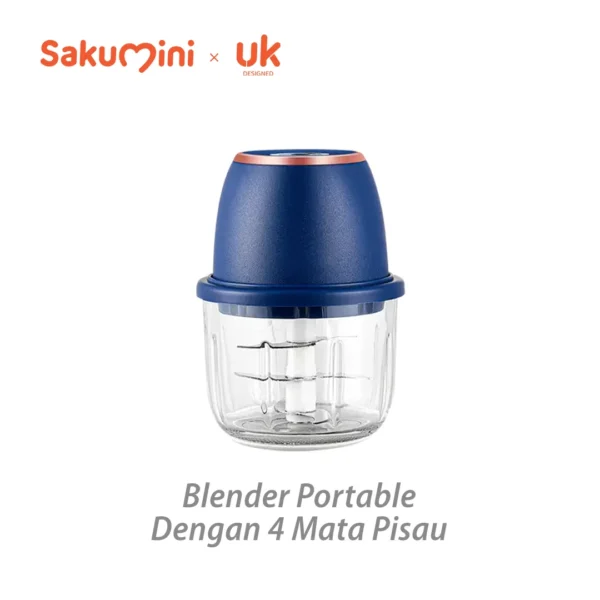 Sakumini Blender Multifungsi Chopper Grinder Pisau Stainless Steel Penggiling Penghalus Mpasi