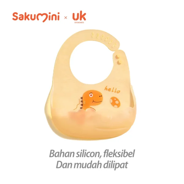 Sakumini Silicone Bib Baby Celemek Makan Bayi Anak Balita Mpasi