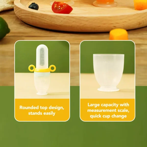 Sakumini Squeeze Spoon Fruit Teether Feeder Silicone Sendok Makan Bayi - Image 2