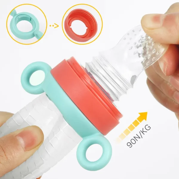 Sakumini Squeeze Spoon Fruit Teether Feeder Silicone Sendok Makan Bayi - Image 3