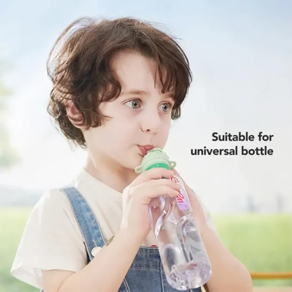 Sakumini 2in1 Travelling Portable Cover Straw Dino Tutup Botol Sedotan Anak - Image 6