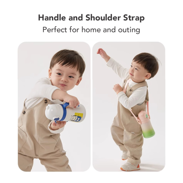 Sakumini Botol Minum Sedotan Termos Stainless Steel Straw Sippy Cup Anak - Image 2