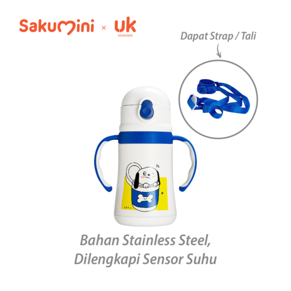 Sakumini Botol Minum Sedotan Termos Stainless Steel Straw Sippy Cup Anak